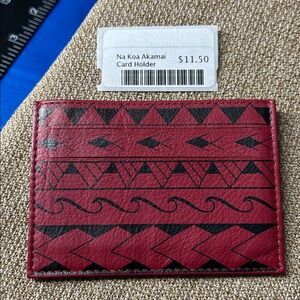 🖤NWT🔺NĀ KOA Akamai Handcrafted Leather card holder